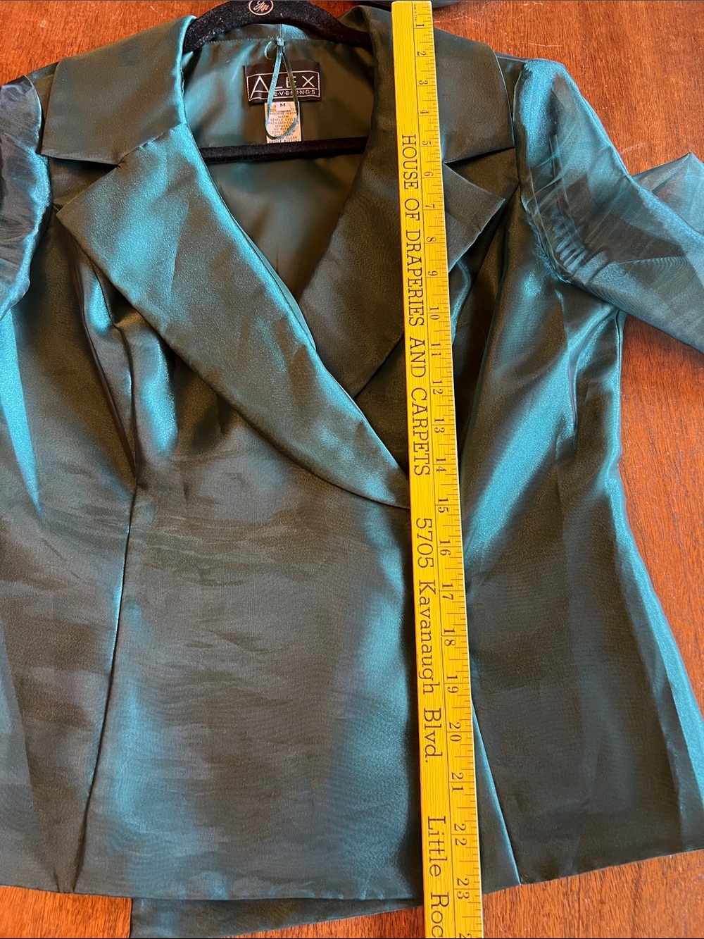 Alex Evenings Shimmering green jacket formal wear size medium - Picture 3 of 12